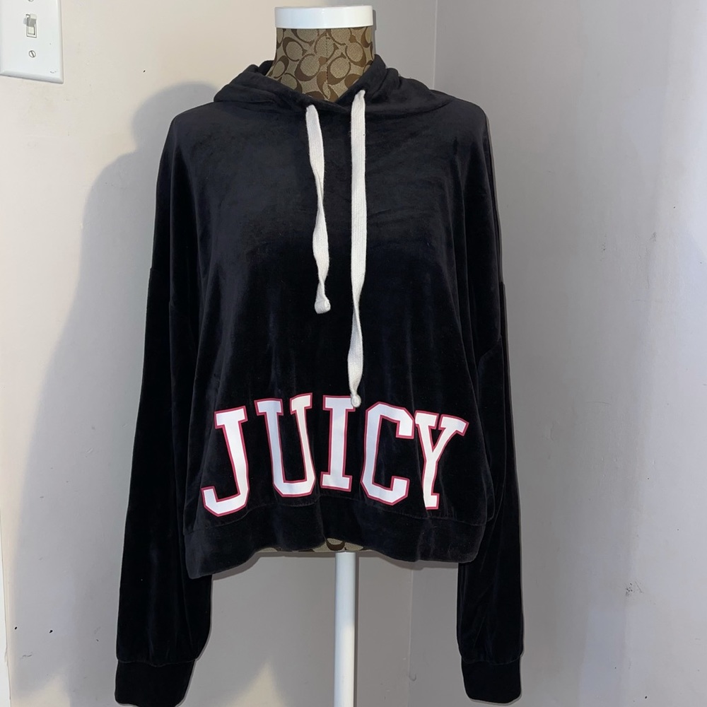✨💕 Juicy Couture Velour Crop Hoodie Like New 💕✨
